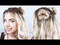 Летняя прическа ДВА ПУЧКА. Подробный урок \ Space buns tutorial \ Peinado dos paquetes \ Beautymaker