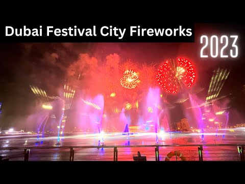 Dubai Festival City Fireworks Full HD Video @9pm 8 Jan 2023 #happynewyear #dubaifestivalcity