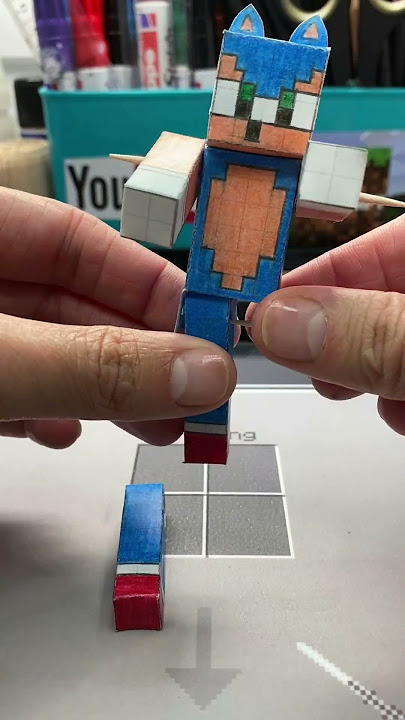 Como hacer tu propia figura (skin) de Sonic movible 🤯 #tips #craft #art #paper #manualidades