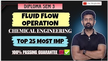 FLUID FLOW OPERATION TOP 25 MOST IMP QUESTIONS FOR GTU EXAM | DIPLOMA SEM 3 CHEMICAL ENGINEERING