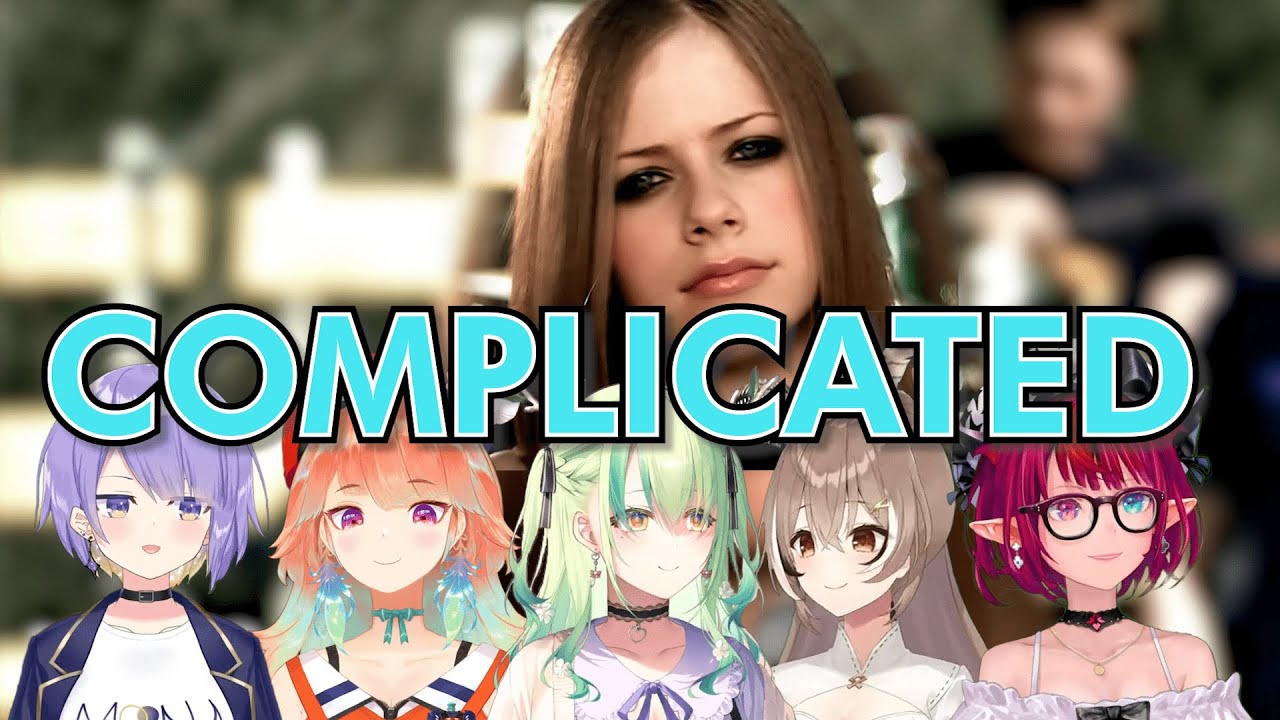 [Hololive Karaoke Mashup] Complicated - Avril Lavigne by Moona, Kiara, Fauna, Mumei & IRyS