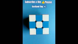 3X3 Rubiks Cube To Create A Scotland Flag Love