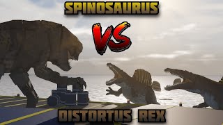 Spinosaurus Vs Distorus Rex Cinematic (PART 2) // Jurassic Blocky