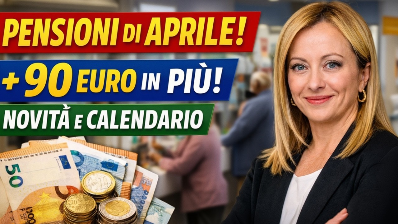 PENSIONI DI APRILE 👉 €90 IN PIÙ PER MOLTI PENSIONATI + TUTTE LE NOVITÀ E DATE DI