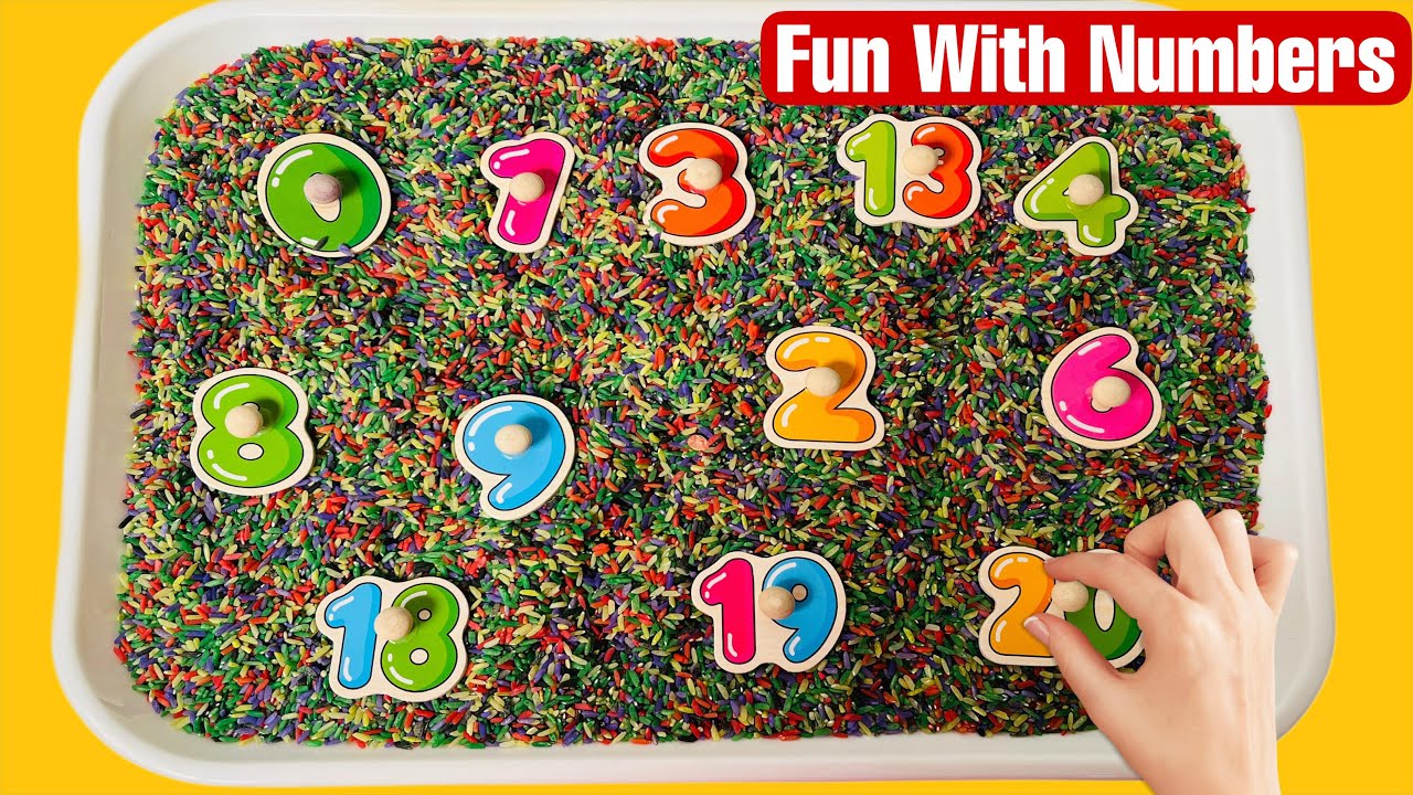 Counting Rice Game Learning Numbers with Rainbow Rice 🌈 | Fun Counting Activity 1 -20 for ...