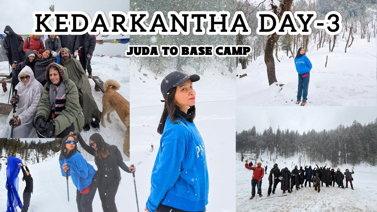 Finally Snowfall mil gaya ❄️😭| KEDARKANTHA DAY-3 | #fyp #kedarkantha #kedarkanthatrek #explorepage 