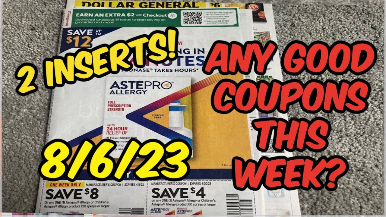 8/6/23 COUPON INSERT PREVIEW | 2 INSERTS!