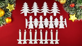 5 paper garland ideas for Christmas and New Year. 5 minute crafts decoration.