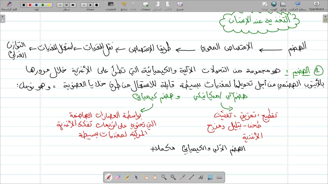 الجزء 02 من المراجعة الشاملة للتغذية عند الإنسان رابعة متوسط