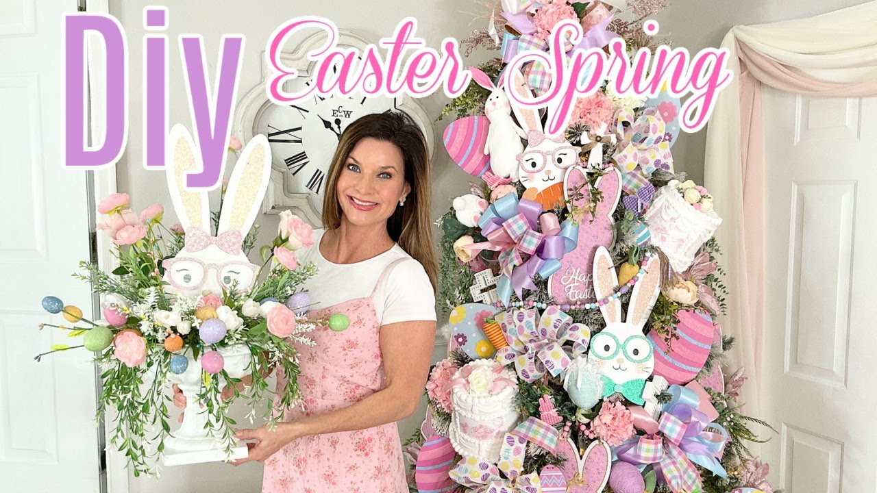 🎀DIY DOLLAR TREE DECOR CRAFTS SPRING/EASTER FLORAL + TREE 🎀 I Love Spring ep 8 OliviaS Romantic Home