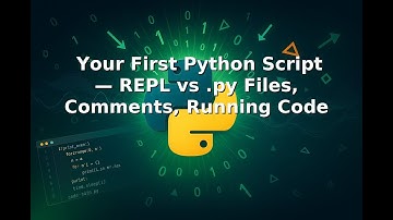 Ep 3 |💬📝🖥️ Your First Python Script — REPL vs .py Files, Comments, Running Code