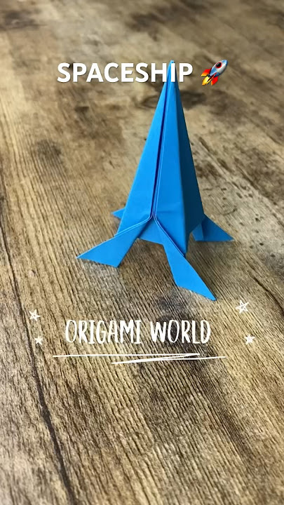EASY SPACESHIP ORIGAMI ROCKET TUTORIAL CRAFTING | HOW TO MAKE PAPER SPACE ROCKET COOL INSTRUCTIONS