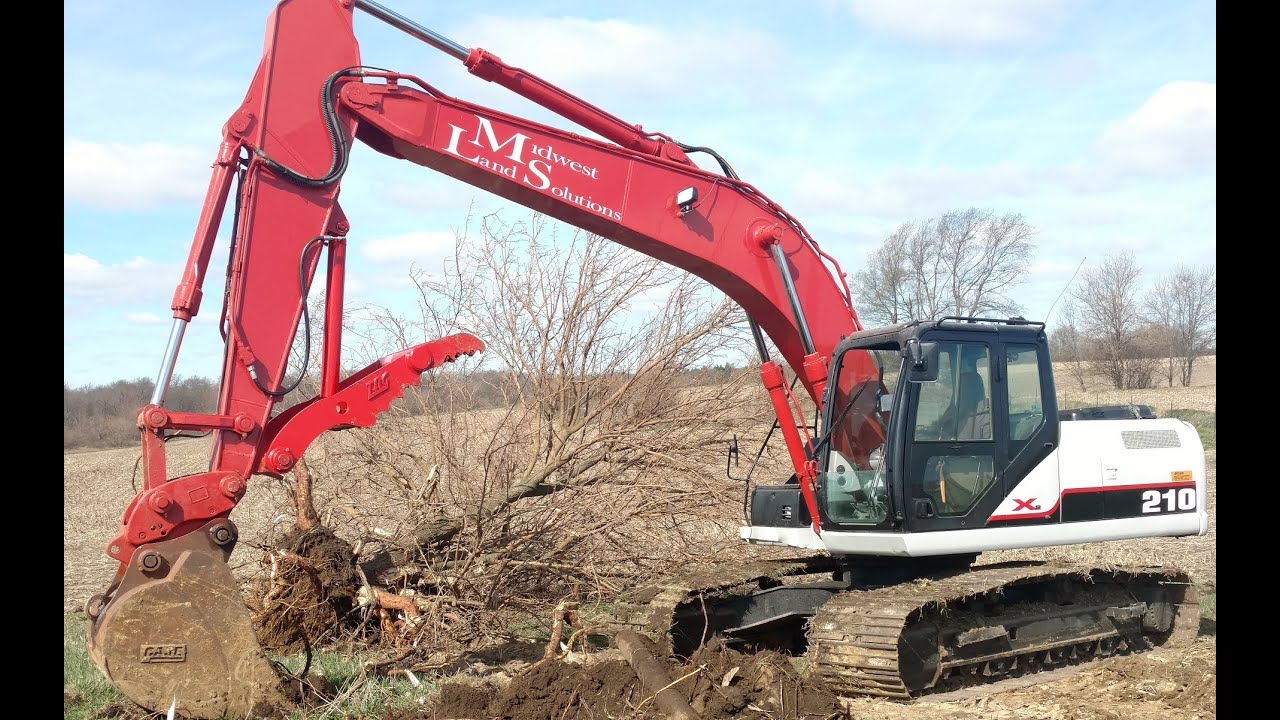 Tree removal with a Link Belt 210