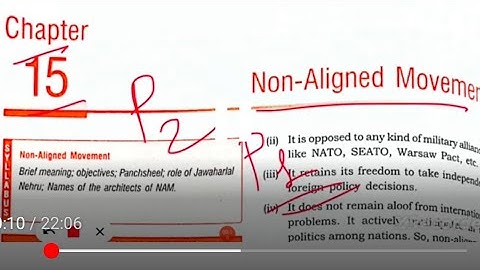 ICSE Class 10 history chapter 15 Non Aligned movement