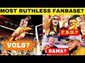 Most ruthless fan bases tennessee football florida state footballalabama footballvols football