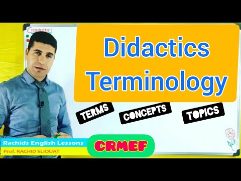 Didactics Terminology | Terms Related to the Didactics of Teaching English