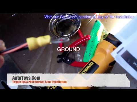 Toyota RAV4 2011 Remote Start Installation with PUSH TO START PTS bypass by AUTOTOYS