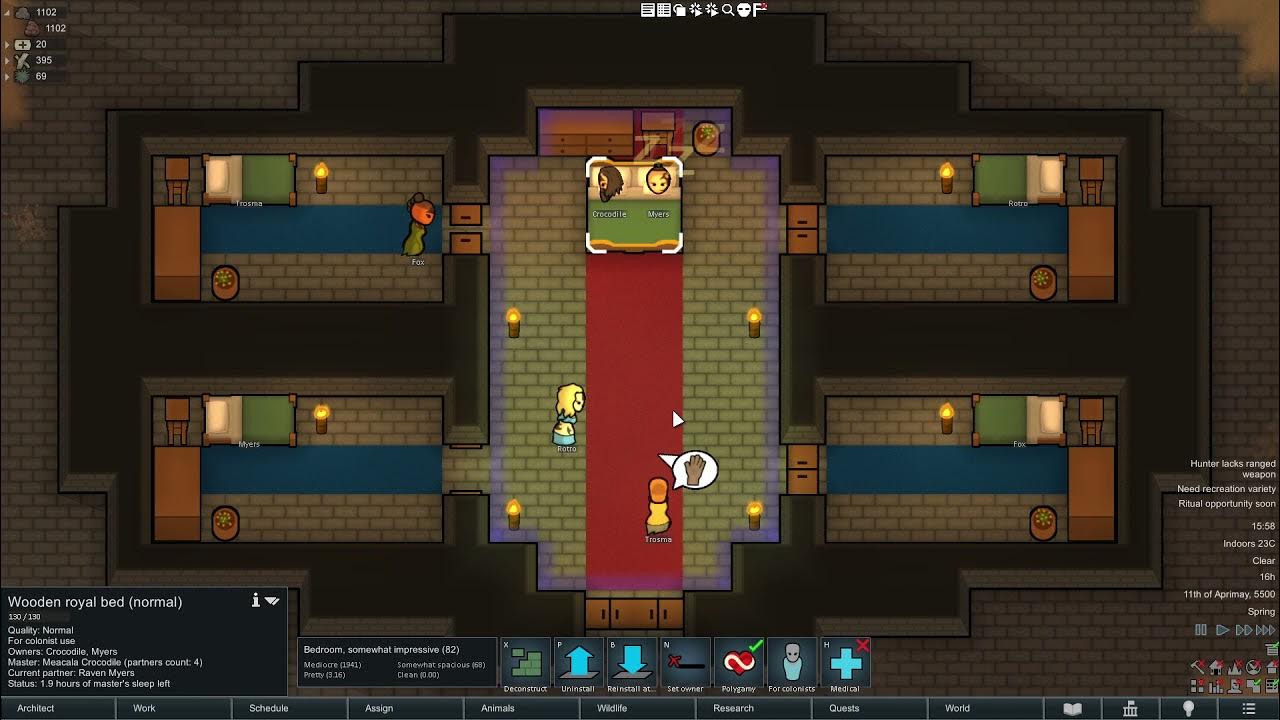 ONE BED TO SLEEP WITH ALL Rimworld mod trailer YouTube