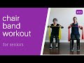 Resistance Band Chair Workout for Seniors, Beginner Exercisers