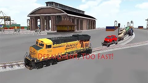 Train Sim Using GE ES44DC Carry Many Cars Got Derailment In Port of Call