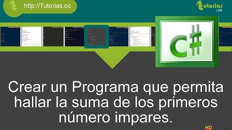 operadores -- visualStudio c# (suma de numeros impares)