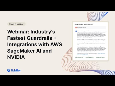 Product Webinar: Industry's Fastest Guardrails + Integrations with AWS SageMaker AI and NVIDIA