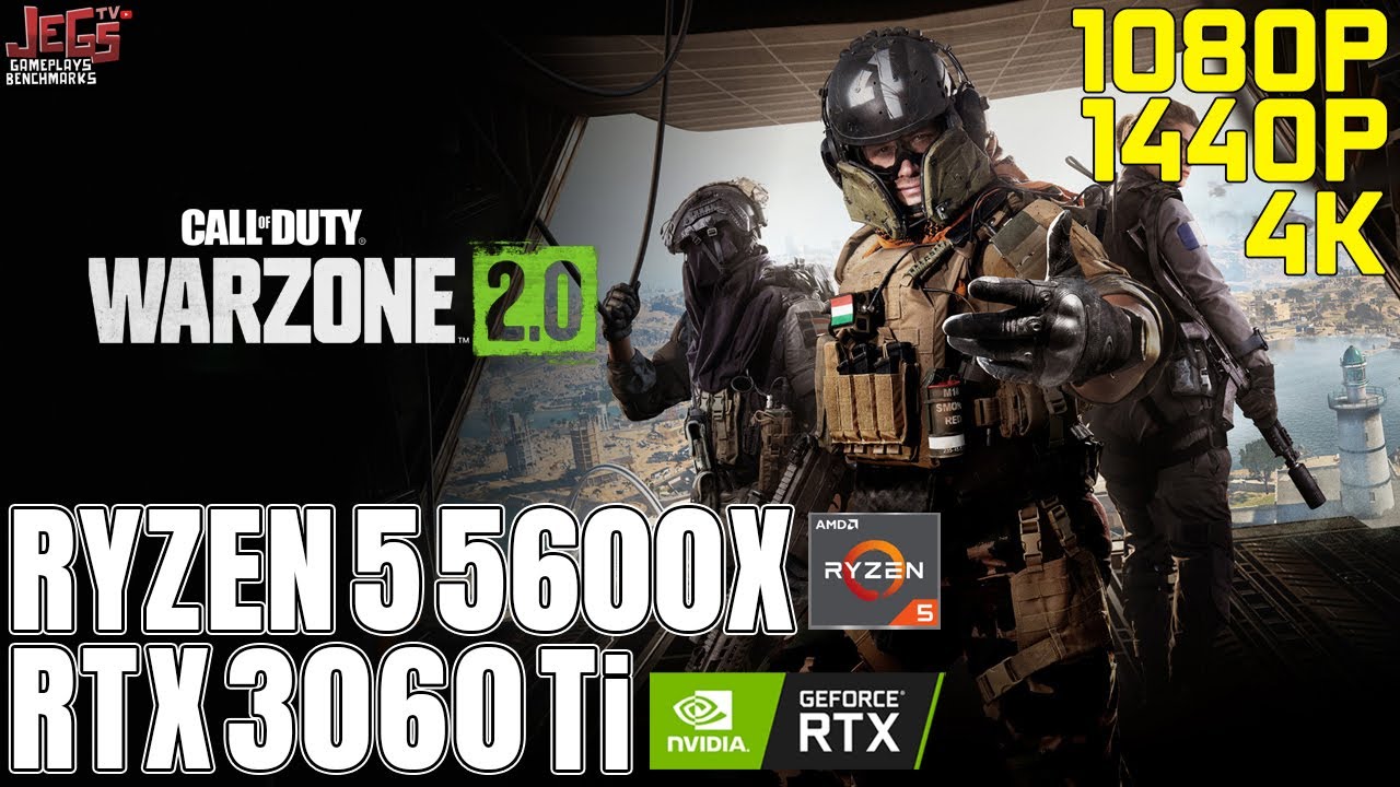 Call of Duty: Warzone 2.0 | Ryzen 5 5600X + RTX 3060 Ti | 1080p, 1440p, 4K benchmarks!