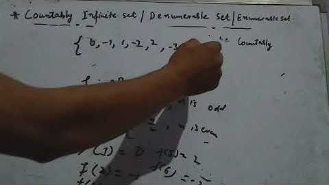Countably infinite set/ Denumerable set with example detailed explanations