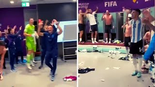 Argentina Players locker post match celebrations After 2-1 Win Against Australia At The World Cup