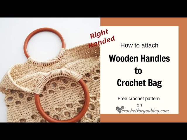 Crochet Bag Accessories, Wood Bag Handle, Wood Bag Purse