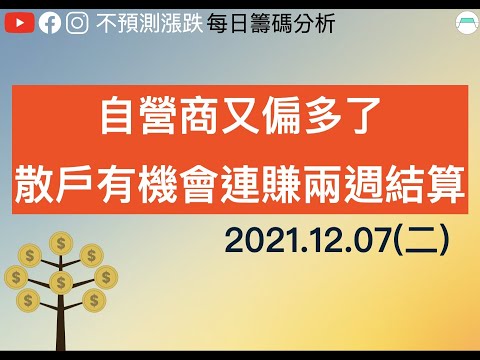 自營商又偏多了。散戶有機會連賺2週結算。