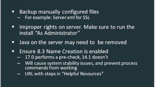 CA Service Management Community Webcast   Upgrade Trouble Shooting