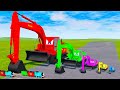 Big & Small Excavator Truck Lightning Mcqueen vs Trains Thomas | BeamNG.Drive