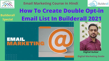 How To Create Double Opt-in Email List In Builderall 2021 | Digital Marketing | Digital Gulzar