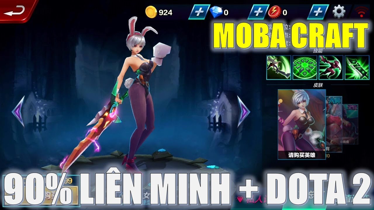 Chơi thử game Moba Craft trên điện thoại giống Liên minh và Dota 2 đến 90% cực đẹp