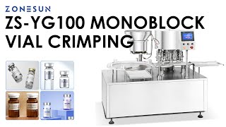 ZONESUN ZS-YG100 Automatic Rotary Vial Bottle Aluminum Flip-off Caps Crimping Machine