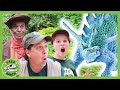 Giant Dinosaurs & LB Finds a Secret Door! Kids Dinosaur Adventure Compilation! T Rex & Pretend Play