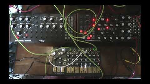 Make noise 0-ctrl, moog subharmonicon and dfam