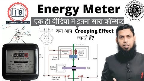 Energy Meter |Energy Meter Working Principle | Energy Meter In Hindi | Phasor Diagram| Construction.