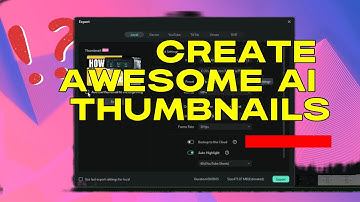 CREATE AWESOME AI THUMBNAILS IN FILMORA 13