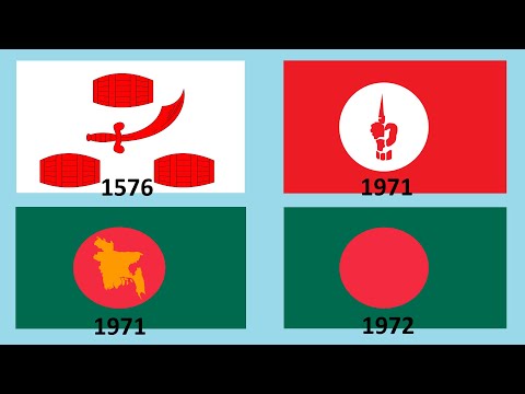 Historical Flags of Bangladesh (with National Anthem of Bangladesh)