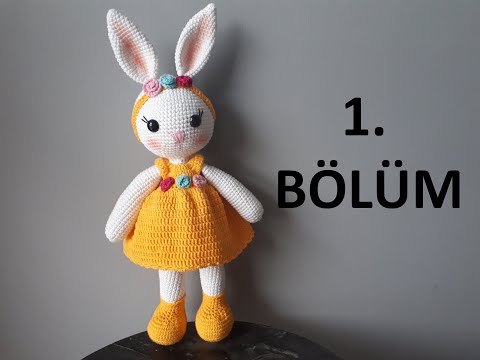 ELBİSELİ KIZ TAVŞAN YAPIMI 1. BÖLÜM #amigurumitavşantarifi