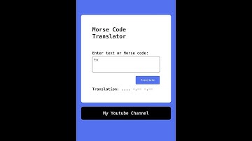 Morse code converter #coding #codinglife #programminglanguage #coder #webdevelopment #shorts