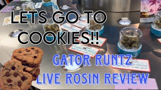 LETS GO INTO COOKIES!! And review #GatorRuntz #LiveRosin #Cookies ￼#CookiesFlorida