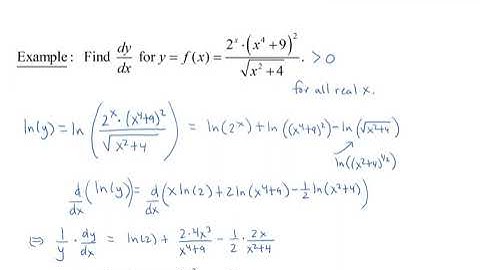 2.11.4 - Logarithmic Differentiation