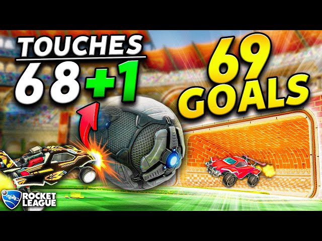 Rocket League, but the TOTAL number of ball touches = GOALS class=