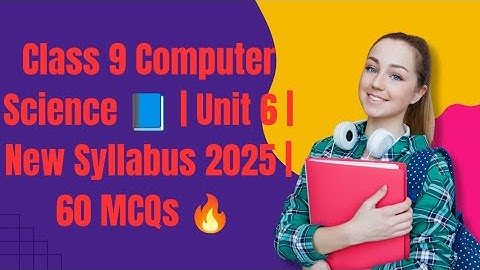 Class 9 Computer Science | Unit 6 | 60 Important MCQs | New Syllabus 2025