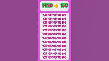 Find the odd number 150 #shorts #youtubeshorts #oddoneout