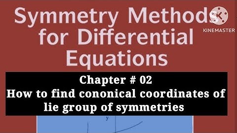 lie symmetries of first order ODE | canonical coordinates | Peter E.hydon