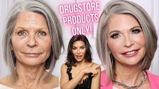 Makeup for Mature Women using ONLY Inexpensive Drugstore Products | *DETAILED* Tutorial!
